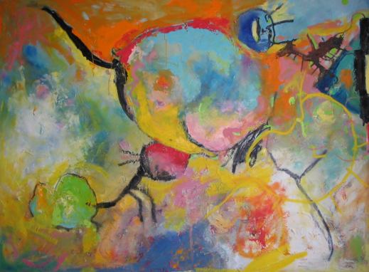 Pintura en oleo, cuadro  abstracto Cristian Valenzuela Montiglio #006