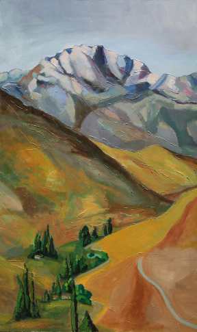 Pintura en oleo, cuadro  paisaje Cristian Valenzuela Montiglio #006