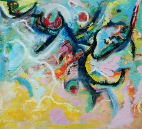 Pintura en oleo, cuadro  abstracto Cristian Valenzuela Montiglio #013