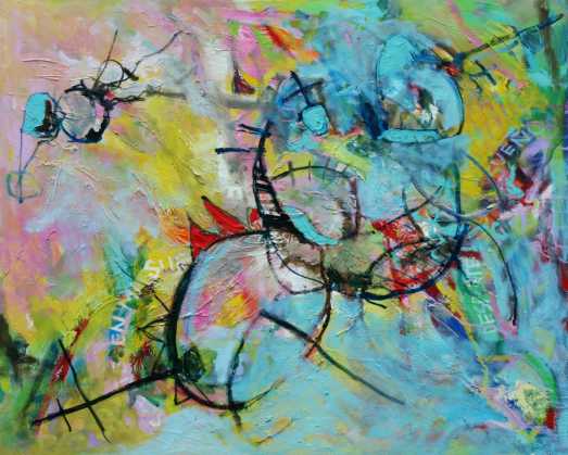 Pintura en oleo, cuadro  abstracto Cristian Valenzuela Montiglio #008